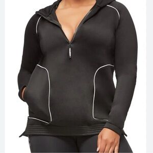 Good American Women’s Black Performance Hero Hoodie Tunic Size M/L